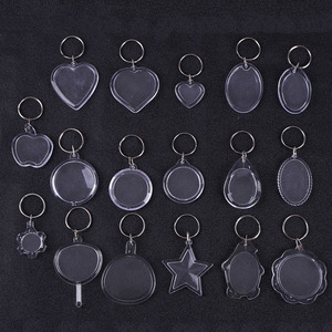 Acrylic Rectangle Photo Keychain <b>Blank</b> Digital Printing DIY Souvenir Light <b>Weight</b> Transparent Zinc Alloy Key Ring - Product Image 4