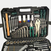 Kit d'outils automobile professionnel 144 pièces en acier au carbone noir traité thermiquement avec clés à douilles et pinces pour le travail en garage