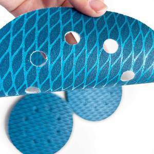 Disque de ponçage circulaire bleu floqué anti-colmatage et résistant <span class=keywords><strong>à</strong></span> l'usure de 5 pouces (12,5 cm) pour le ponçage et le polissage du bois et des murs - Product Image 5