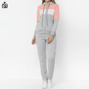 Conjunto de chándal Jogger de 2 piezas para Otoño e Invierno para mujer, chándal de manga larga con capucha, chándal de talla grande para la calle con logotipo personalizado - Product Image 1