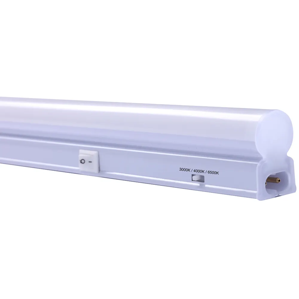 Barra de luz LED de enlace regulable, lámpara de tubo de listón lineal, 3 CCT, T5, 5w/9w/14w/18w