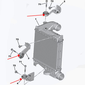 Support de Fixation <span class=keywords><strong>Intercooler</strong></span> 9803779180 9803778880 9803778980 pour Peugeot <span class=keywords><strong>308</strong></span> II 408 508 2008 3008 Citroën C4 C5 AIRCROSS 2013- 1.6 GT - Product Image 5