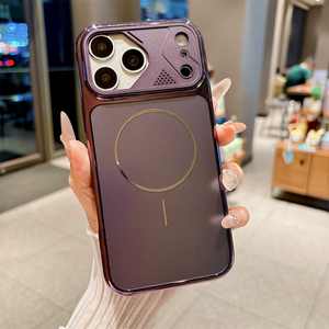 เคสโทรศัพท์แม่เหล็กเคลือบกระจกกล้องแบบดั้งเดิมสำหรับ iPhone 18 17 16 15 Pro Max พร้อมเลนส์เลเซอร์แบบแปลงสภาพ ฝาหลังมีพื้นผิว - Product Image 6
