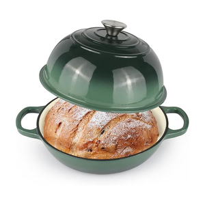 مقلاة خبز مطلية بالمينا بغطاء 26 formance حديد مصبوب مقلاة عجين خَبز فرن خبز tch للخبز بدون توابل مطلوبة - Product Image 2