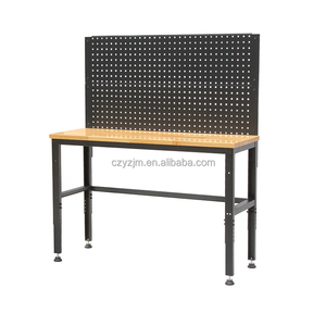 Có thể điều chỉnh gỗ và cao su bàn làm việc nhà Để Xe Hội thảo bàn làm việc với tường Pegboard cơ khí máy trạm - Product Image 2