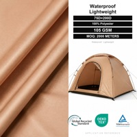 Tissu Oxford sergé double face 230T 75D*200D 100% polyester imperméable 105 g/m² teint pour tentes