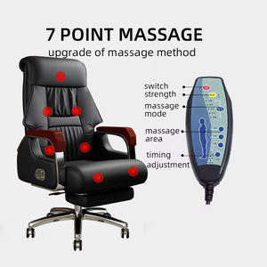 Modern lüks ergonomik ofis koltuğu rahat masaj özelliği çağdaş tasarım sentetik deri içeren ev kullanımı - Product Image 5
