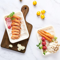 Bandeja de Comida Desechable CPLA, Ecológica, Rectangular, para Llevar, Platos Biodegradables para Frutas, Pescado y Carne