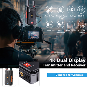 Transmisor y Receptor de Video Inalámbrico 4K 400M/1300FT con Salidas Duales para Eventos al Aire Libre, Transmisión en Vivo de Fútbol, y Atravieso de Paredes en Interiores - Product Image 3