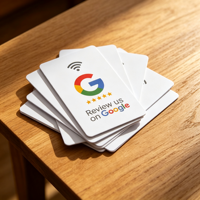 Meistverkaufte OEM Benutzerdefinierte NFC PVC Acryl-Menükarte mit QR-Code Offsetdruck 13,56 MHz Tippen zum Bewerten Akzeptiert Benutzerdefiniertes Logo
