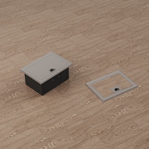 Boîte de plancher surélevée étanche avec prise dissimulée et couvercle à fermeture douce sécurisée pour aménagement de bureau moderne - Product Image 6