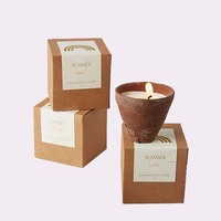 Cajas de embalaje de vela de cartón con impresión a Color, caja de embalaje de vela de lujo, colores Pastel