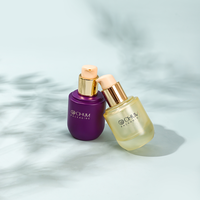 CHUM 30ml yeni lüks boş mor ve sarı kozmetik cam yüz cilt bakımı Serum losyon pompası konteyner şişe