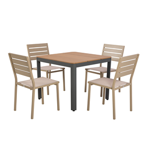 Conjunto de Muebles de Jardín Modernos y Portátiles de Madera PS para Exteriores, para Playa, Parque, Restaurante, Hotel, Banquete, 3 Piezas, 5 Piezas, Mesa de <span class=keywords><strong>Camping</strong></span> - Product Image 1