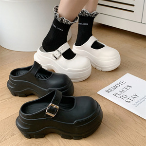 Sandales Mary Jane d'été pour femmes, rehaussantes, avec semelle souple et rembourrée, chaussures de jardin et mules tendance pour l'extérieur - Product Image 4