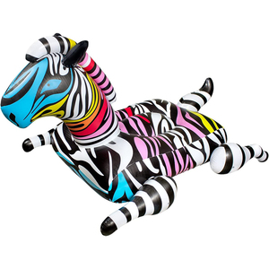 Zany Zebra ห่วงยางขนาดจัมโบ้,ของเล่นลอยน้ำสำหรับนักขี่ในฤดูร้อนกีฬาทางน้ำกลางแจ้ง - Product Image 1