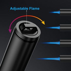 Gran oferta, accesorios baratos para fumar, encendedores de cigarrillos, encendedor de cigarros recargable de butano a prueba de viento Jet Blue Flame - Product Image 2
