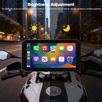 Caméra étanche IP67 5,5 pouces WiFi Carplay, écran tactile pour moto, Android Auto, DVR, navigation BT, GPS Tracker Moto