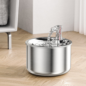 Fuente de agua redonda de acero inoxidable para mascotas WF150, agua fresca circulante automática para perros y gatos, reutilizable y desmontable - Product Image 3
