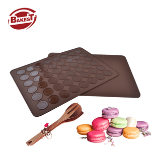Bakest Màu Nâu Lớn/Nhỏ Vòng Silicone Macaroon Baking Mat Macaroon Kit Baking Tấm Silicone - Product Image 3