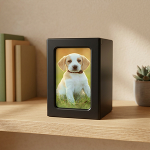 DECOR N UTILITY CRAFT Modern Luxury Eco-Friendly Dog Memorial <b>Urn</b> High Quality Customizable Wooden Rectangle Pet Casket Airtight - Product Image 1