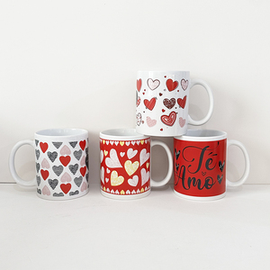 Taza de Cerámica para el Día de San Valentín, con la Inscripción 'Te Amo', en Rojo y Blanco, para Café, Distribución Empresarial - Product Image 5