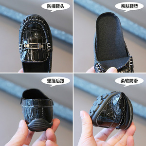 Mocasines Infantiles de Estilo Retro Británico para Otoño y Primavera, Zapatos Casuales de Cuero de Una Sola Pieza, Sin Cordones, Blancos/Negros/Marrones, de Caña Baja - Product Image 5