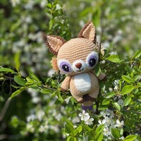 Nouvelle conception, poupée animale en crochet doux faite à la main, kawaii, lynx en tricot, jouets en crochet, petit lynx en crochet pour cadeaux de bébé