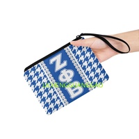 Porte-monnaie Zeta Phi Beta 1920, réutilisable, design personnalisé, vente en gros, sac à main de sororité de haute qualité, pratique à transporter