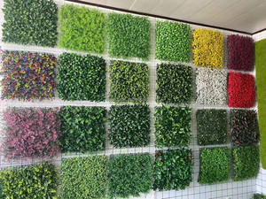 Haie de buis intérieure/extérieure durable et écologique <span class=keywords><strong>Plante</strong></span> <span class=keywords><strong>artificielle</strong></span> murale pour jardin et décoration intérieure avec fleurs pour aménagement paysager - Product Image 5