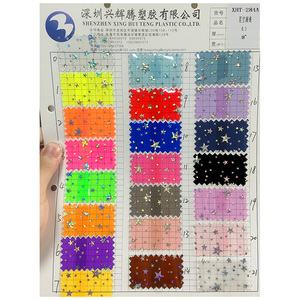 Colorato in fabbrica pellicola trasparente <span class=keywords><strong>0</strong></span>.5mm Glitter PVC rullino con motivo a stella scintillio vinile per confezione regalo fai da te artigianato per feste - Product Image 6