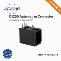 1-1827876-2 D1200 4-Pin Kabel-zu-Platine-Steckverbinder 90 Grad Rechtwinklig 2,5mm Rastermaß 5A 125V OEM ODM Muster Verfügbar