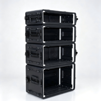 Boîtier en plastique PE économique, profondeur moyenne 26/39/50 cm, hauteur 2/3/4/6U, montage en rack standard