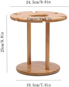 Rak Pengering Gelas Anggur dan Tempat Botol, Rak Anggur Bambu Kayu Alami, Sempurna untuk Pecinta Anggur dan Tamu - Product Image 3