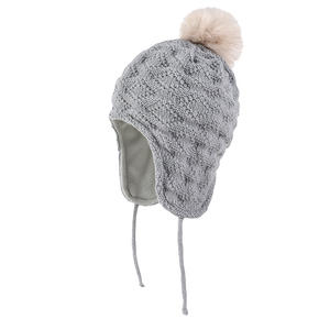 <span class=keywords><strong>Bonnet</strong></span> péruvien d'hiver à oreillettes doublé de polaire <span class=keywords><strong>Bonnet</strong></span> en tricot pompon avec longue tresse pour bébé filles de 1 à 4 ans - Product Image 4