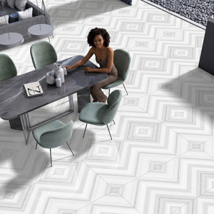 Azulejos de Porcelana Cerámica Carrara White Book Match 600x1200mm, Colección de Lujo para Pisos y Paredes de Hoteles - Product Image 4