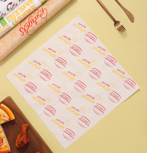 Emballage personnalisé en papier sulfurisé blanc avec logo, pour sandwichs, burgers, poulet frit, frites, vente en gros, imprimé à carreaux, enduit de PE - Product Image 6