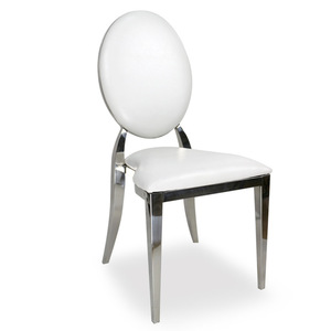 Sedia con schienale rotondo in acciaio inossidabile di lusso in oro titanio leggero semplice ristorante per matrimoni e <span class=keywords><strong>sala</strong></span> banchetti Hotel sedia da <span class=keywords><strong>tavolo</strong></span> - Product Image 6