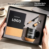 Coffret Cadeau Journal en Bois Grainé Personnalisable avec Mug Sérigraphié et Base en Bois – Idéal pour les Affaires