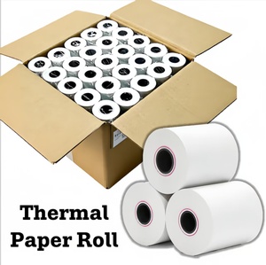Ücretsiz Numune Isıya Duyarlı Termal Kağıt Ruloları 70g 57*30mm Özelleştirilmiş Paket Kredi Kartı için Nakit Fiş Kağıt Rulosu Fabrika - Product Image 1