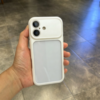 Coque de téléphone en acrylique transparente de luxe avec cadre photo et pare-chocs couleur bonbon douce pour iPhone 17 16 15 14 13 12 11 Pro Max Plus