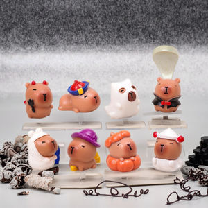 Miniatura 3D <span class=keywords><strong>de</strong></span> Halloween, Zombi, Vampiro, Fantasma, Momia, Mago, Calabaza, Ignis Fatuus, Demonio, Capibara, Figura <span class=keywords><strong>de</strong></span> Animal Adorable, Juguetes Meng Dai - Product Image 1