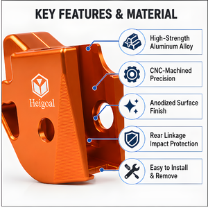 Protection de liaison d'amortisseur arrière pour moto KTM EXC 300 2024 2025, compatible KTM EXC-F 350 SX 250 SXF <span class=keywords><strong>450</strong></span> Husqvarna TE 300 FE <span class=keywords><strong>450</strong></span> <span class=keywords><strong>GasGas</strong></span> - Product Image 3