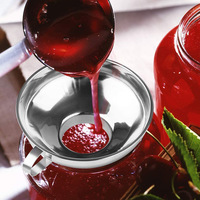 Entonnoir à large ouverture multifonctionnel Entonnoir à confiture Vidange d'huile Filtre à trémie en acier inoxydable Entonnoir à confiture pour liquide de cuisine