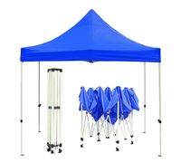 Tente de réception pliante robuste pour extérieur 3x3m (10x10ft) haute, idéale pour salons professionnels et usage commercial, en polyester durable