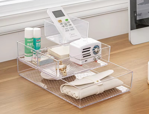 High Quality Cutlery Compartment <strong>Storage</strong> Box <strong>Drawer</strong> <strong>Storage</strong> Box Desktop <strong>Stacked</strong> Combined to Organize Makeup Box - Product Image 2