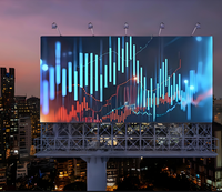 Pantalla LED de Vídeo para Exteriores Personalizada, Pantalla LED HD de Gran Tamaño para Publicidad Comercial con Fácil Instalación