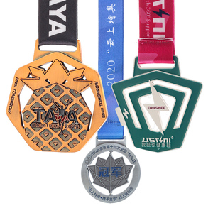 Grande médaille personnalisée 5 8 10 pouces vente en gros or argent bronze marathon triathlon médaille de sport médaille de course virtuelle - Product Image 4