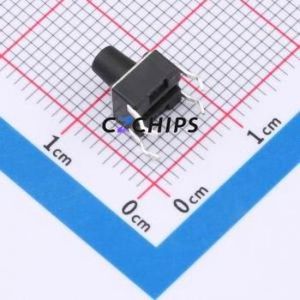 TS013-CBW1EH7.5 Tactile Switch Through hole-4P,6x6mm Switch Single Pole Single Throw Round Button 1.8N Through Hole - Product Image 2
