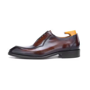 Chaussures habillées italiennes de haute qualité, chaussures habillées formelles, à enfiler, noires, brunes, en cuir véritable, faites à la main, chaussures de soirée pour homme, chaussures Oxford pour affaires - Product Image 6
